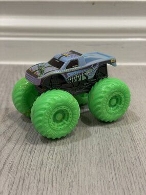 Hot Wheels Monster Trucks Whips Blue Green Wheels 1:64 Diecast